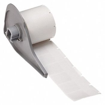 BRADY Label 3/4 in W Clear White, 803RZ0