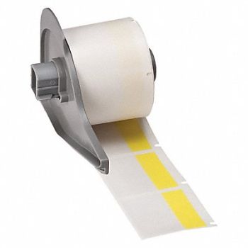BRADY Label 1 1/2 in W Clear Yellow, 803RH1