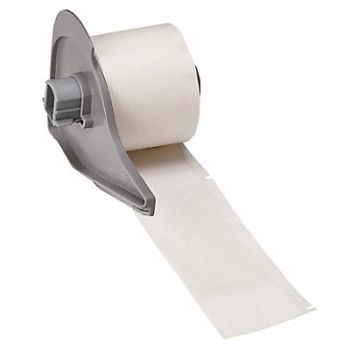 BRADY Label 1 1/2 in W Clear White, 803RZ3