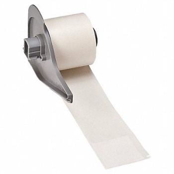 BRADY Label 1 1/2 in W Clear White, 803RZ4