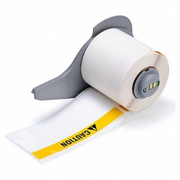BRADY Label 4 in W Black White Yellow, 803R19