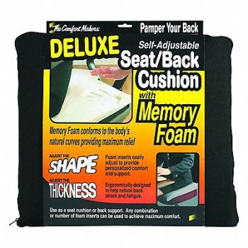 THE COMFORTMAKERS Massage Seat Cushion Black 17-1/2 H, 39EC72
