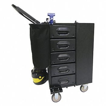 MOBILE SHOP Black Light Duty Tool Utility Cart, 53PC95