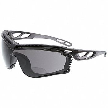 MCR SAFETY Safety Glasses Polycarbonate Gray Uni, 801W25