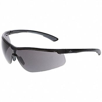 MCR SAFETY Safety Glasses Polycarbonate Black Uni, 801W33