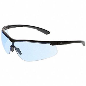 MCR SAFETY Safety Glasses Polycarbonate Black Uni, 801W34