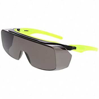 MCR SAFETY Safety Glasses PC Hi-vis Lime Uni, 801W47