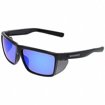 MCR SAFETY Safety Glasses Polycarbonate Black Uni, 801W52
