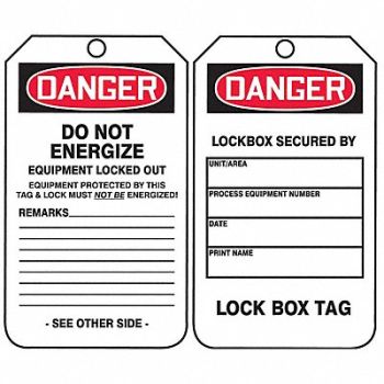 ACCUFORM Safety Tag 3-1/4 WX5-3/4 H PK25, 771L37