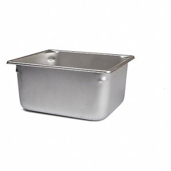 GRAINGER APPROVED Dimpled Pan 10 1/8 Qt 6X10 3/8X12.75 SS, 3LEN2