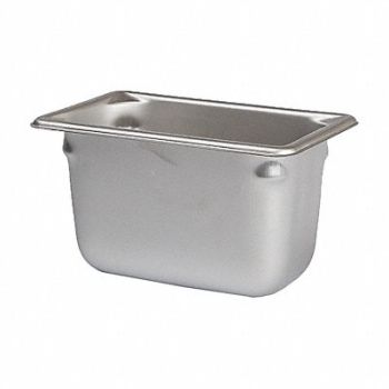 GRAINGER APPROVED Dimpled Pan 1 1/8 Qt 4X6 7/8X4.25 304SS, 3LEP4