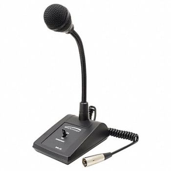 SPECO TECHNOLOGIES Tabletop Microphone Adjustable Gooseneck, 38L970