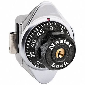 MASTER LOCK Built In Locker Lock 2 7/8 in Dial Black, 6MCU6