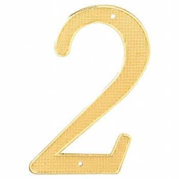 PRIME-LINE Number Sign Overall 4 H x 2 W PK2, 447F16