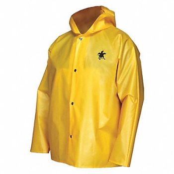 MCR SAFETY Rain Jacket 4XL Yellow Unisex, 55KW63