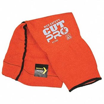 MCR SAFETY Cut-Resistant Sleeve Orange L Size, 55VT23