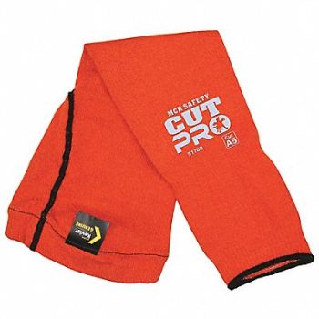 MCR SAFETY Cut-Resistant Sleeve Orange L Size, 55VT24
