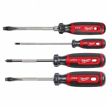 MILWAUKEE Screwdriver Set Cushion Grip, 798KV3