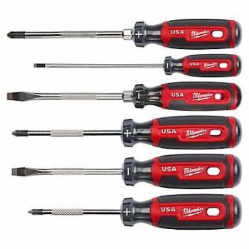 MILWAUKEE Screwdriver Set Cushion Grip, 798KV4