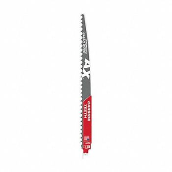 MILWAUKEE Reciprocating Saw Blade Carbide Rigid, 60RG50