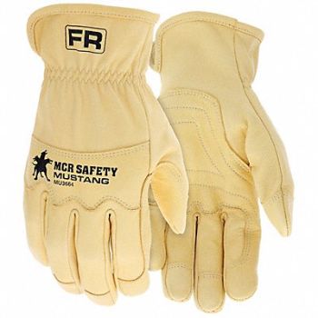 MCR SAFETY Leather Gloves PR, 793ZT4