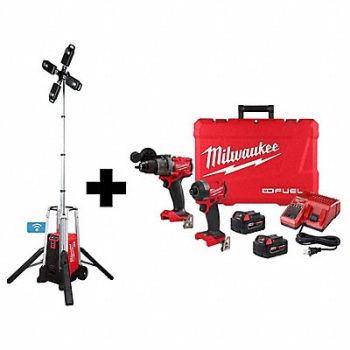 MILWAUKEE MX Tower Light Kit w M18 2-Tool Kit, 385XK3