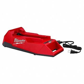 MILWAUKEE Battery Charger Li-Ion 1 Port, 55JL74