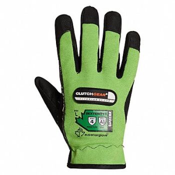 SUPERIOR GLOVE K2456 Mechanics Gloves Black/Lime 2XL PR, 55NE15