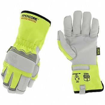 MECHANIX WEAR Leather Gloves Cuff Yellow Size 2XL PR, 794CH0