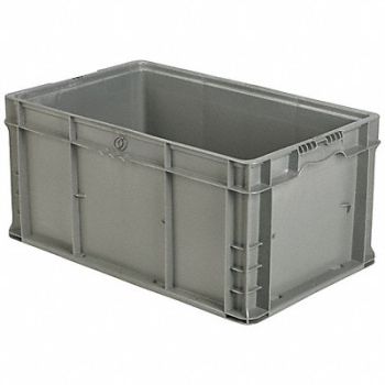 ORBIS H6170 Straight Wall Container Gray Solid HDPE, 49K904