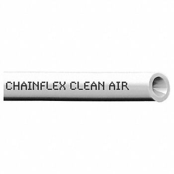 CHAINFLEX Pneumatic Tubing PUR 0.43 in dia Lt Gry, 801KR9