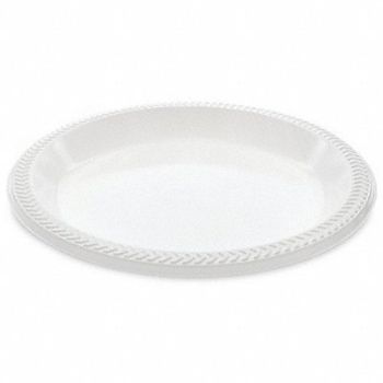 PACTIV Disp Plastic Plate 10 1/4 in White PK500, 799M16