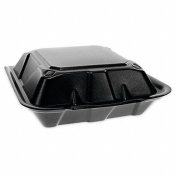 PACTIV Disp Carry-Out Ctnr 146 oz Black PK150, 799M45