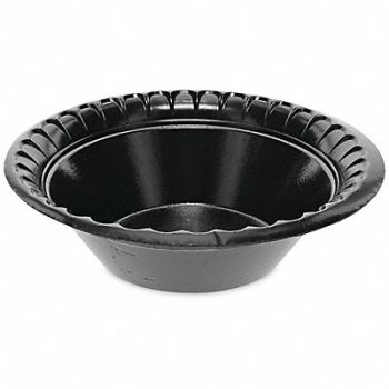 PACTIV Disposable Bowl 12 oz BK 7 in DIa PK1000, 799M49