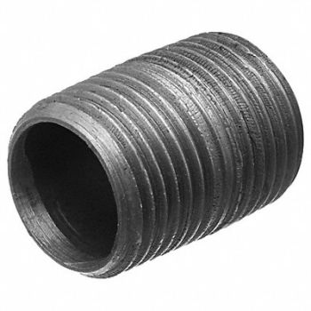 GRAINGER APPROVED Black-Coated Steel Pipe Nipple, 793F09