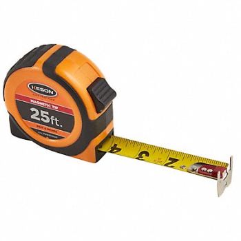 KESON Tape Measure 1 In x 25 ft Orange/Black, 22N875