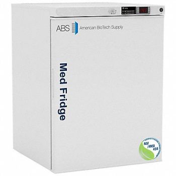 AMERICAN BIOTECH SUPPLY Refrigerator White 5.2 cu ft 120 V, 787A13