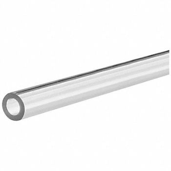 GRAINGER APPROVED FDA and 3A Silicone Tubing Clear 1 ft, 784KR8