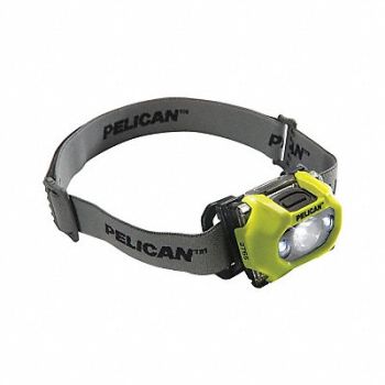 PELICAN LED Headlamp 14 hr 155 Max Lumens Yellow, 65CW10