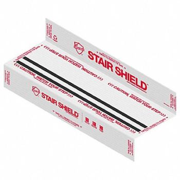 SURFACE SHIELDS Stair Protection 21 H 34 W White PK24, 804A46