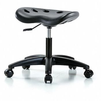 BLUE RIDGE ERGONOMICS Tractor Stool 300 lb Cap. Black, 797PV9