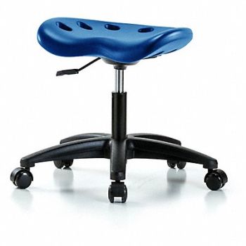 BLUE RIDGE ERGONOMICS Tractor Stool 300 lb Cap. Blue, 797PW0