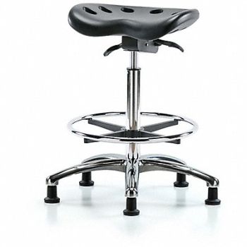 BLUE RIDGE ERGONOMICS Tractor Stool 300 lb Cap. Black, 797PX1