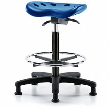 BLUE RIDGE ERGONOMICS Tractor Stool 300 lb Cap. Blue, 797PX8