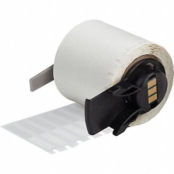 BRADY Label 1 1/2 in W Clear White, 803PR9