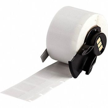 BRADY Label 1/2 in W Clear White, 803PE2