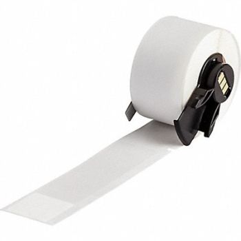 BRADY Label 1 in W Clear White, 803PF5