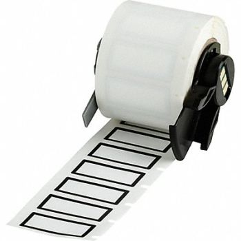 BRADY Label 1 1/8 in W White, 803PF6