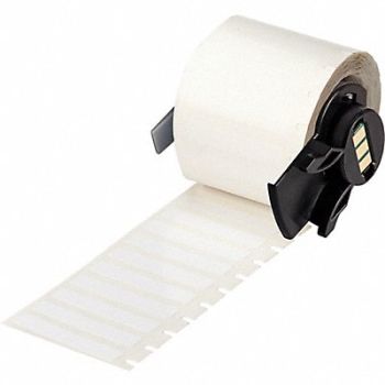 BRADY Label 1 1/4 in W White, 803PF7