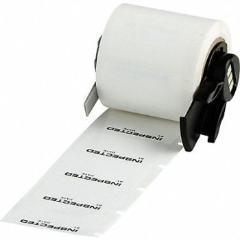 BRADY Label 1 1/2 in W Black White, 803PH2